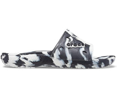 Women/Men Classic Crocs Marbled Slide White / Black | Crocs Sandals