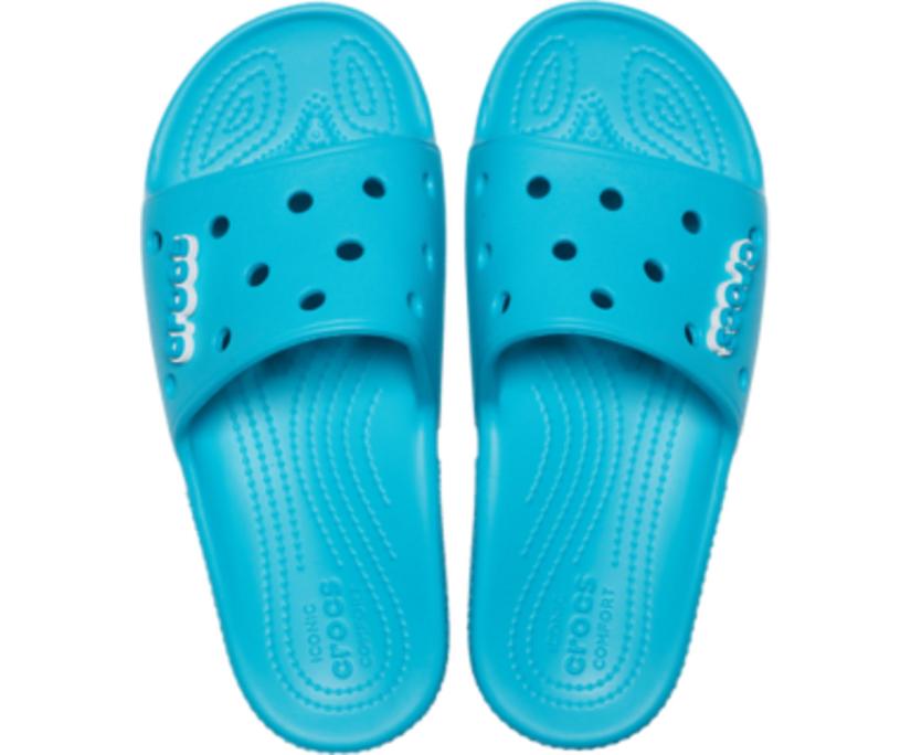 Women/Men Classic Crocs Slide Digital Aqua | Crocs Sandals