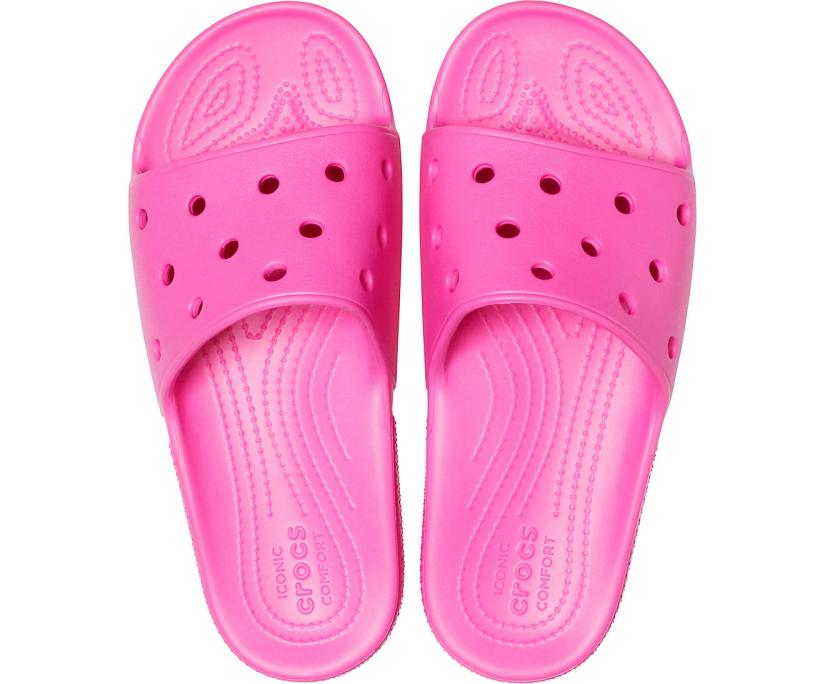 Women/Men Classic Crocs Slide Electric Pink | Crocs Sandals