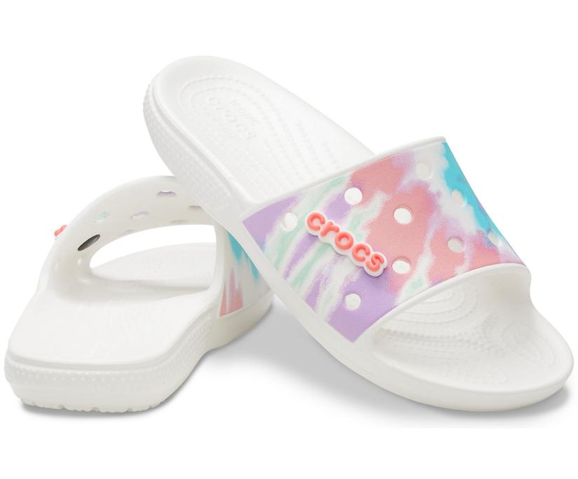 Women/Men Classic Crocs Tie-Dye Graphic Slide Fresco / Multi | Crocs Sandals