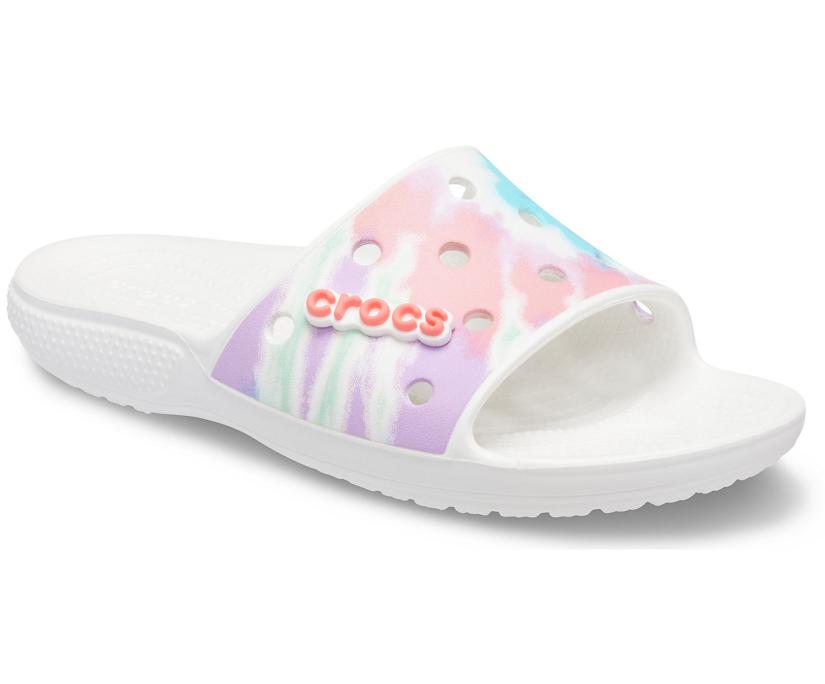 Women/Men Classic Crocs Tie-Dye Graphic Slide Fresco / Multi | Crocs Sandals