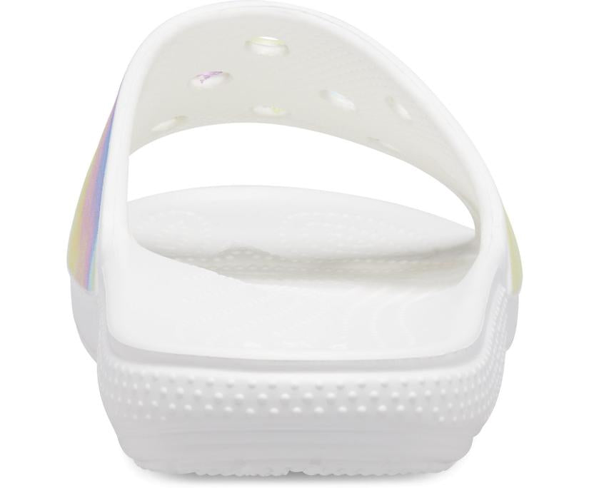 Women/Men Classic Crocs Tie-Dye Graphic Slide White / Multi | Crocs Sandals