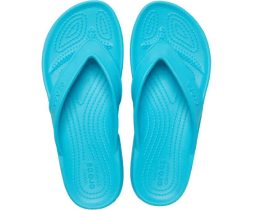 Women/Men Classic II Flip Digital Aqua | Crocs Sandals