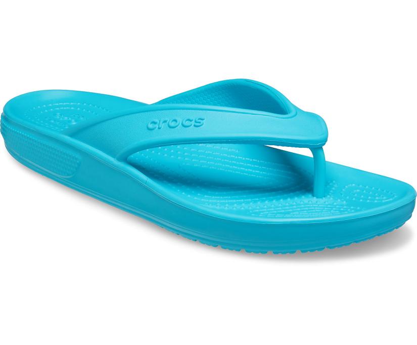 Women/Men Classic II Flip Digital Aqua | Crocs Sandals