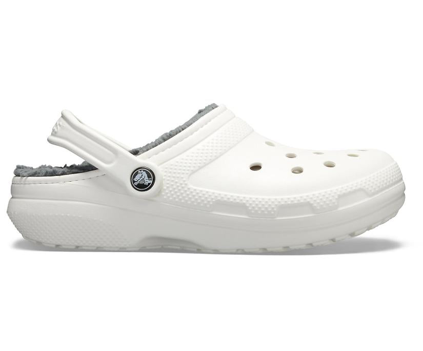 Women/Men Classic Lined Clog White / Grey | Crocs Clogs
