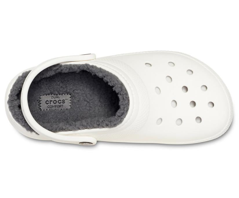 Women/Men Classic Lined Clog White / Grey | Crocs Clogs