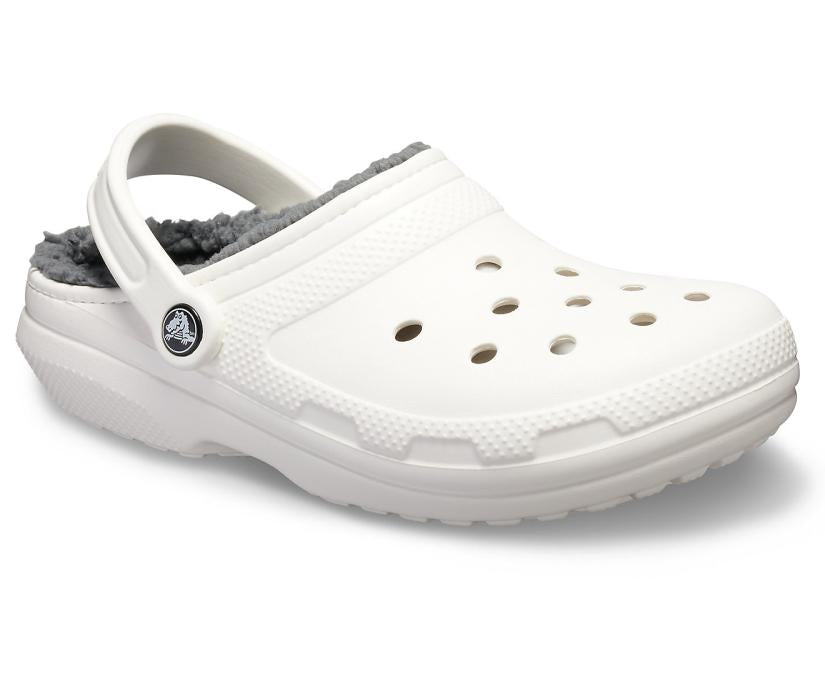 Women/Men Classic Lined Clog White / Grey | Crocs Clogs