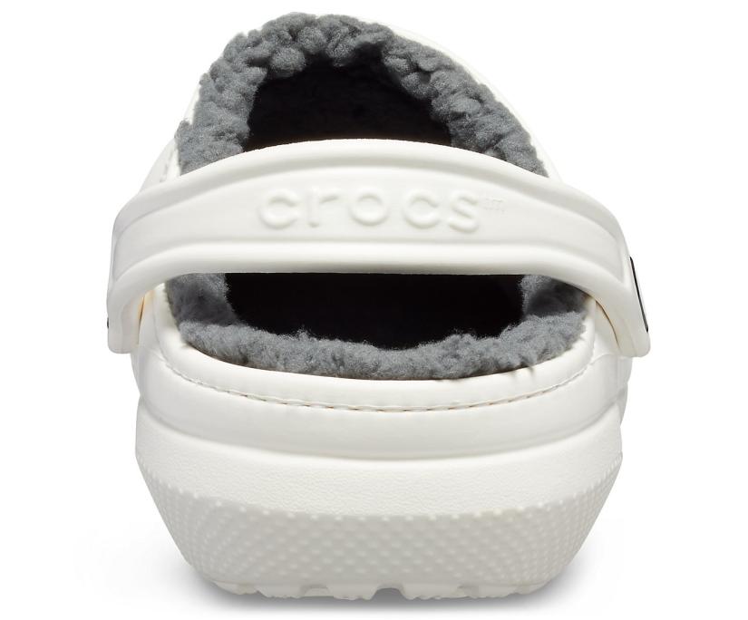 Women/Men Classic Lined Clog White / Grey | Crocs Clogs