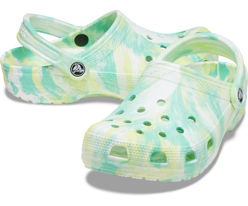 Women/Men Classic Marbled Clog Pistachio / Multi | Crocs Clogs