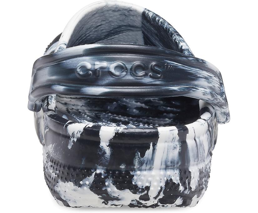Women/Men Classic Marbled Clog White / Black | Crocs Clogs