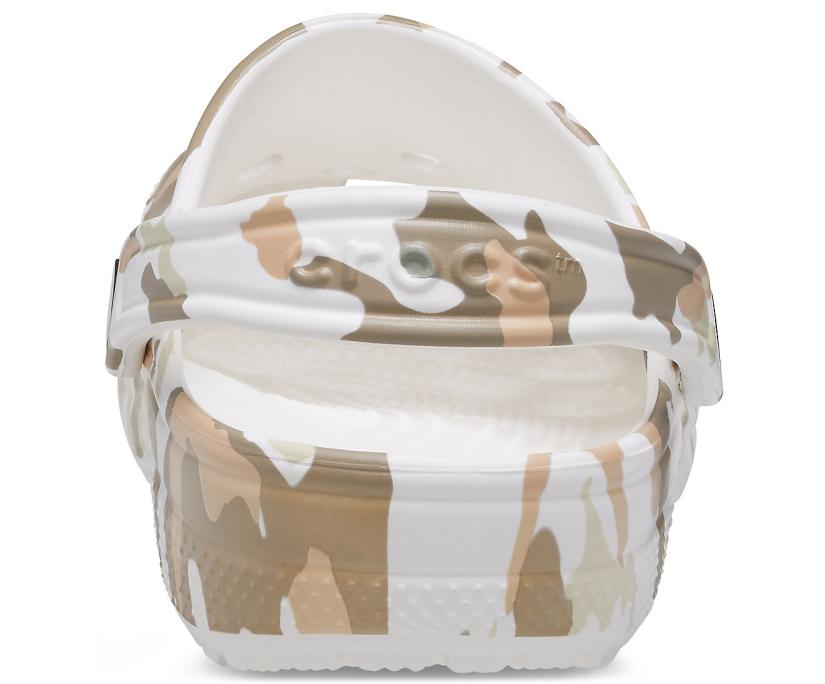 Women/Men Classic Printed Camo Clog White / Multi | Crocs Clogs