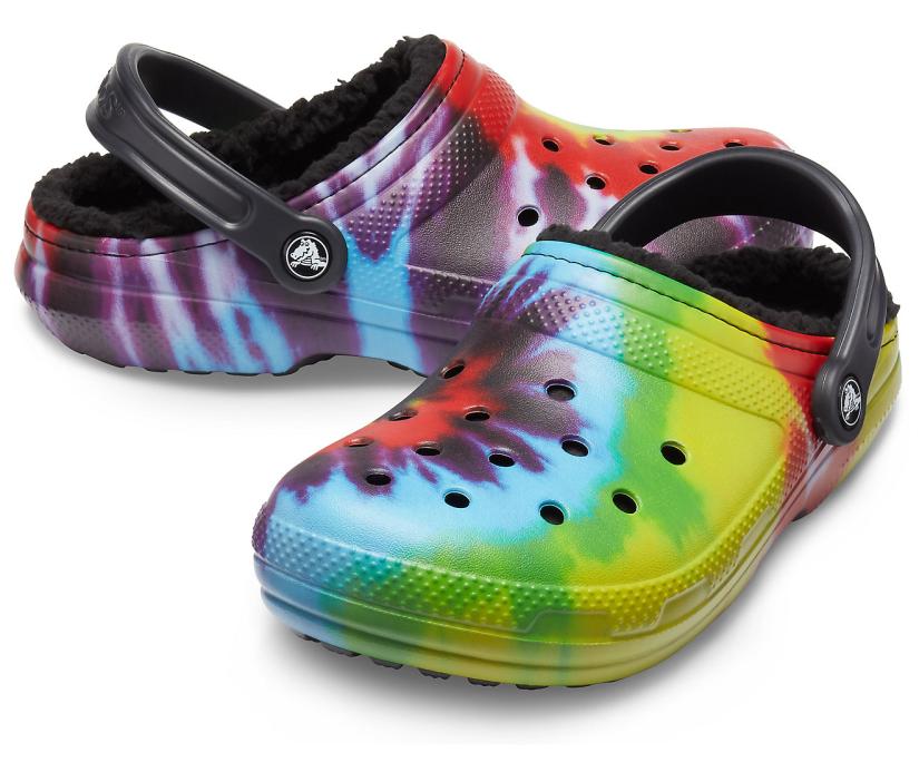 Women/Men Classic Tie-Dye Lined Clog Multi / Black | Crocs Clogs