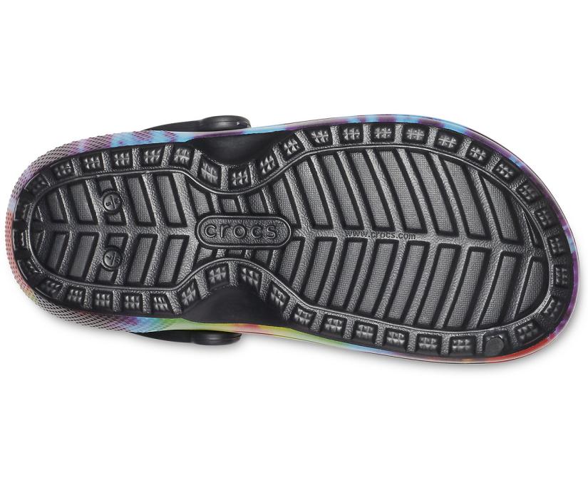 Women/Men Classic Tie-Dye Lined Clog Multi / Black | Crocs Clogs