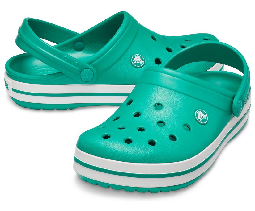 Women/Men Crocband™ Clog Deep Green / White | Crocs Clogs
