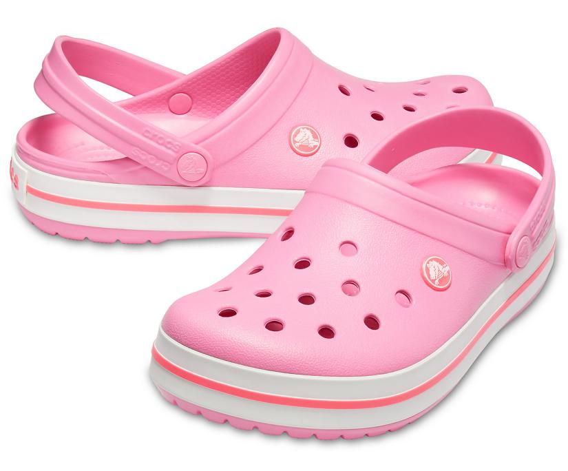 Women/Men Crocband™ Clog Pink Lemonade / White | Crocs Clogs