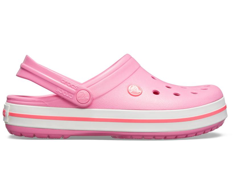 Women/Men Crocband™ Clog Pink Lemonade / White | Crocs Clogs