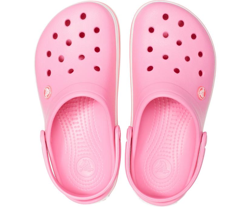Women/Men Crocband™ Clog Pink Lemonade / White | Crocs Clogs