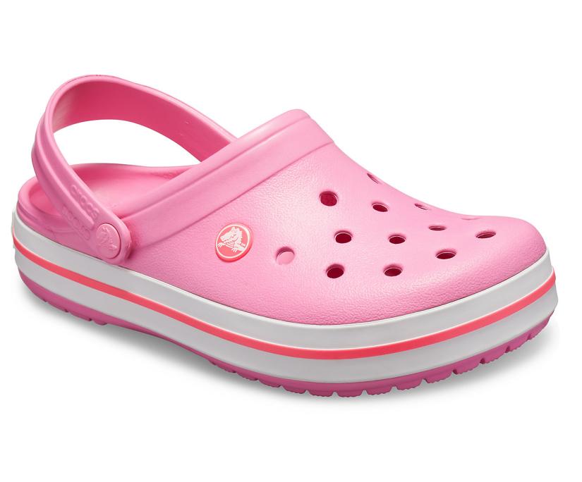 Women/Men Crocband™ Clog Pink Lemonade / White | Crocs Clogs
