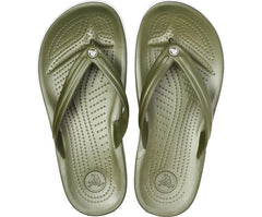 Women/Men Crocband™ Flip Army Green / White | Crocs Sandals