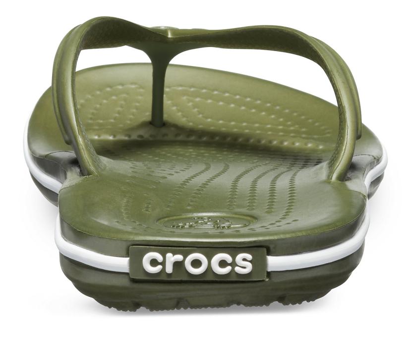 Women/Men Crocband™ Flip Army Green / White | Crocs Sandals