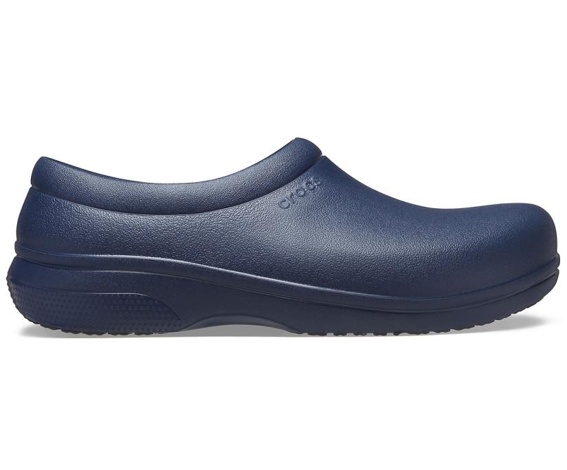 Women/Men Crocs On-The-Clock Work Slip-On Navy | Crocs Clogs