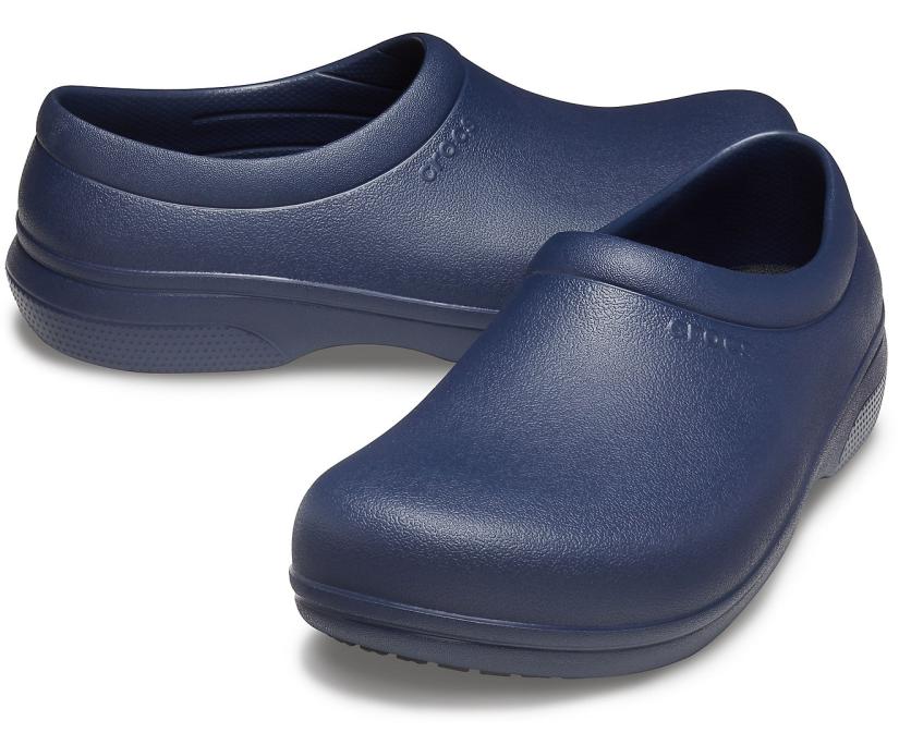 Women/Men Crocs On-The-Clock Work Slip-On Navy | Crocs Clogs