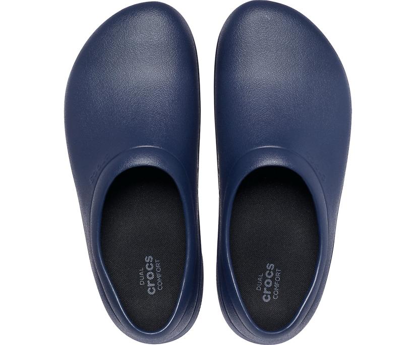 Women/Men Crocs On-The-Clock Work Slip-On Navy | Crocs Clogs