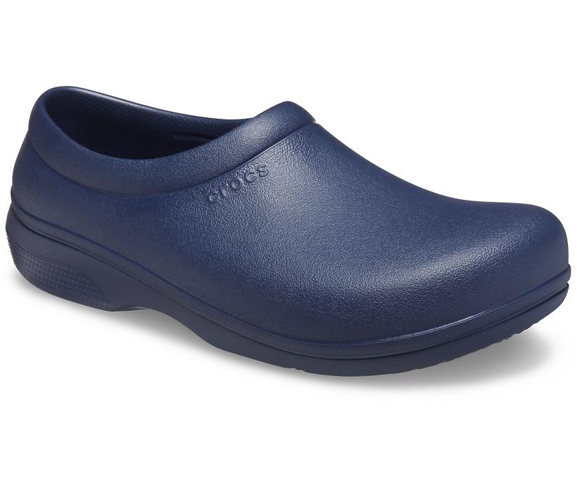Women/Men Crocs On-The-Clock Work Slip-On Navy | Crocs Clogs