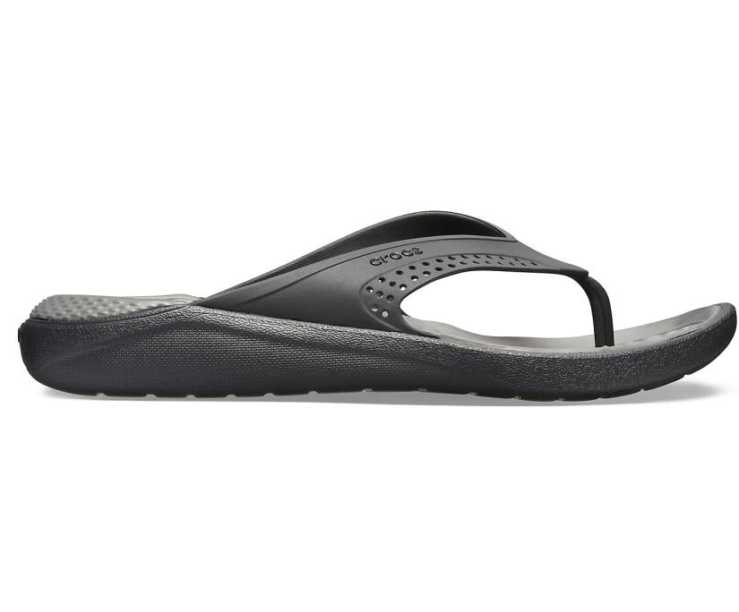 Women/Men LiteRide™ Flip Black/slate Grey | Crocs Sandals