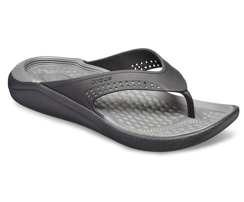 Women/Men LiteRide™ Flip Black/slate Grey | Crocs Sandals