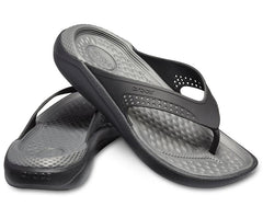 Women/Men LiteRide™ Flip Black/slate Grey | Crocs Sandals
