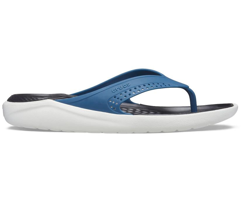 Women/Men LiteRide™ Flip Vivid Blue / Almost White | Crocs Sandals