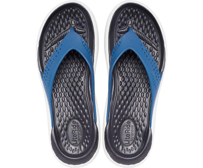 Women/Men LiteRide™ Flip Vivid Blue / Almost White | Crocs Sandals