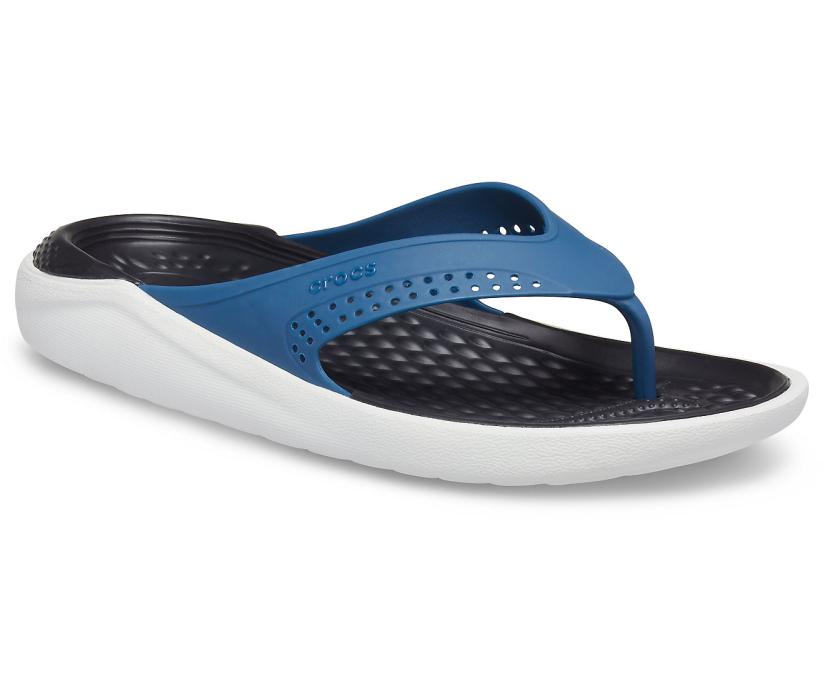 Women/Men LiteRide™ Flip Vivid Blue / Almost White | Crocs Sandals
