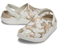 Women/Men LiteRide™ Printed Camo Clog Almost White | Crocs Clogs